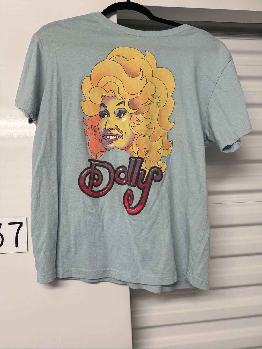 Dolly Parton Light Blue Short Sleeve Graphic Tee size small
